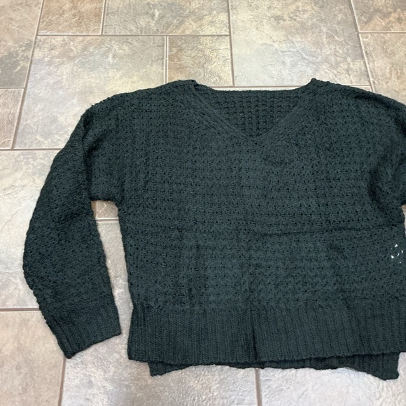 🔥3/$42 w FREE SHIPPING🔥 Cozy Black V-Neck Sweater - Picture 2 of 5